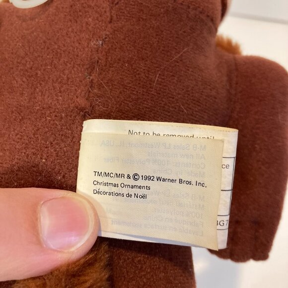 Vintage 1992 Looney Tunes Taz Christmas Plush McDonalds Kids Meal Stuffed Toy - Picture 2 of 10